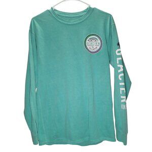 Blue 84 Mens Long Sleeve Glacier National Park Graphic Tee Size Medium 100% Cott